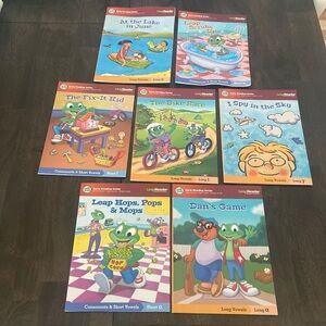 Leap Frog Leap Reader Tag Paperback Books Lot Of 7 short and long vowels